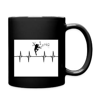 I Love Music - Tasse einfarbig - Schwarz - Rechts