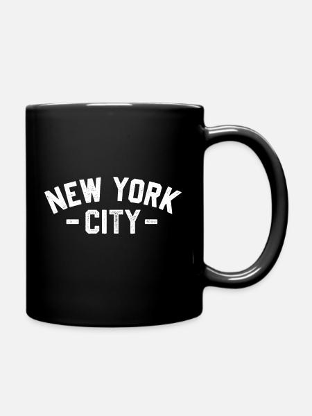 NEW YORK CITY VINTAGE STAMPED - Full Colour Mug - black