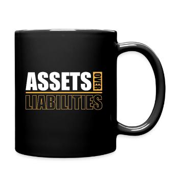 Accountant Asset Over Liabilities - Tasse einfarbig - Schwarz - Rechts