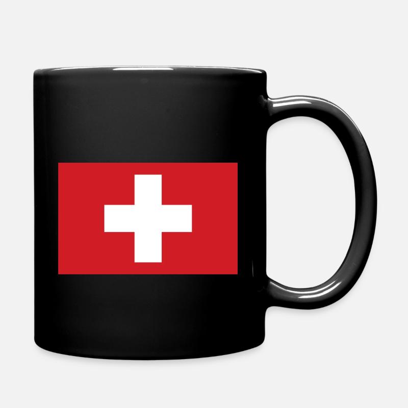 Suisse Drapeau suisse - Mug uni - noir