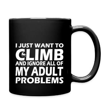 climbing - Full Colour Mug - black - Right