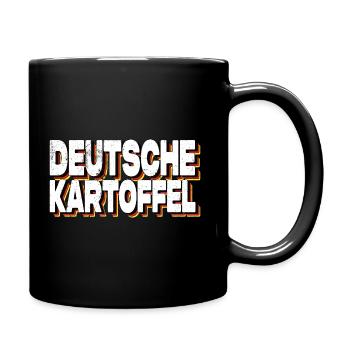 Deutsche Kartoffel - Tasse einfarbig - Schwarz - Rechts