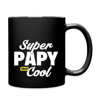 Super Papy Trop Cool /Super Papy - Mug uni - noir - Droite