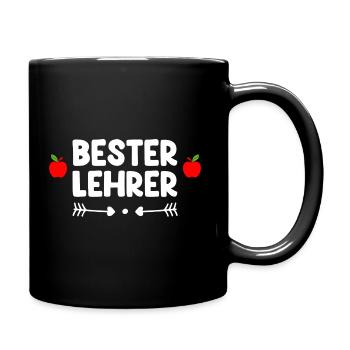 Bester Lehrer - Tasse einfarbig - Schwarz - Rechts
