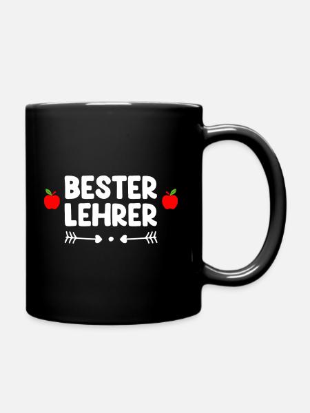 Bester Lehrer - Tasse einfarbig - Schwarz