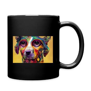 Psychedelic Dog - Full Colour Mug - black - Right