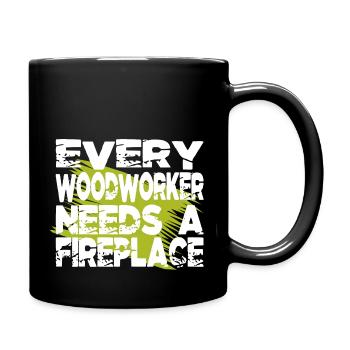 charpentier drôle tshirts ébéniste - Mug uni - noir - Droite