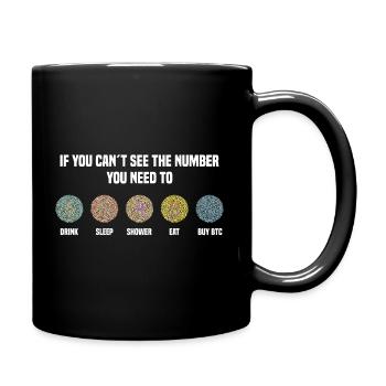 Ishihara Numbers - Buy Bitcoin - Tasse einfarbig - Schwarz - Rechts