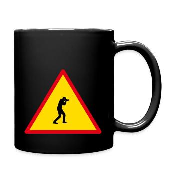 Achtung Fotograf - Tasse einfarbig - Schwarz - Rechts