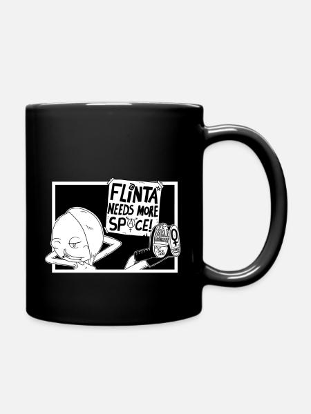 FLINTA Needs More Space! - Tasse einfarbig - Schwarz