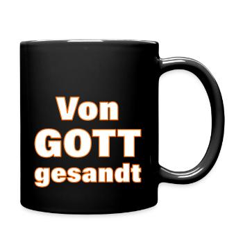 von gott gesandt - Tasse einfarbig - Schwarz - Rechts