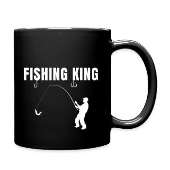 Fishing King Fishing Angler Saying Gift Idea - Mug uni - noir - Droite