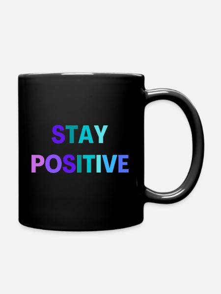 STAY POSITIVE - Mug uni - noir