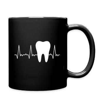 Dent de battement de cœur - Mug uni - noir - Droite