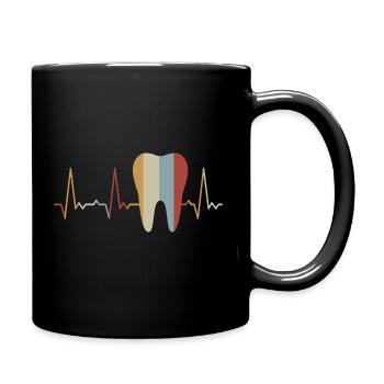 Dent de battement de cœur - Mug uni - noir - Droite