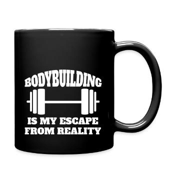 Fitness Muscle Bodybuilder Strength Training Athletes - Full Colour Mug - black - Right