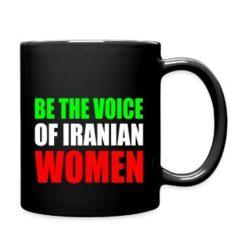 Be the voice of iranian women - Tasse einfarbig - Schwarz - Rechts