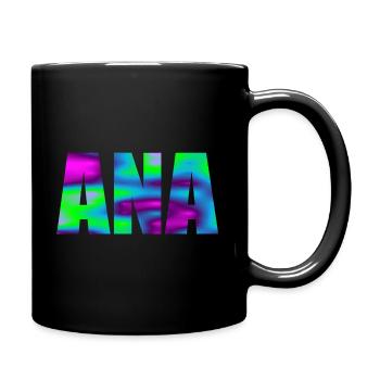 First name Ana in colorful capital letters - Full Colour Mug - black - Right