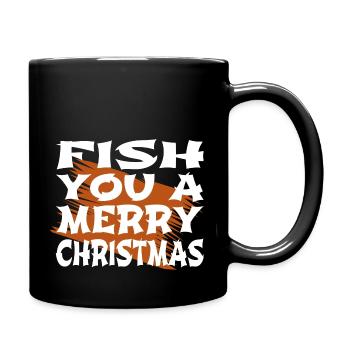 bass fishing fairy tail present idea humor animal - Full Colour Mug - black - Right
