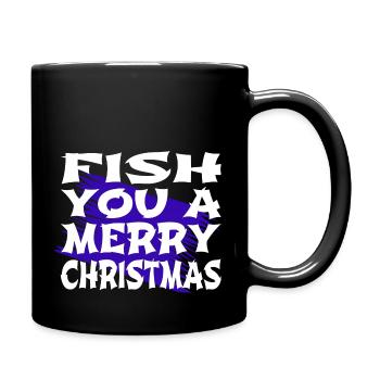 christmas tree dinosaur moon - Tasse einfarbig - Schwarz - Rechts