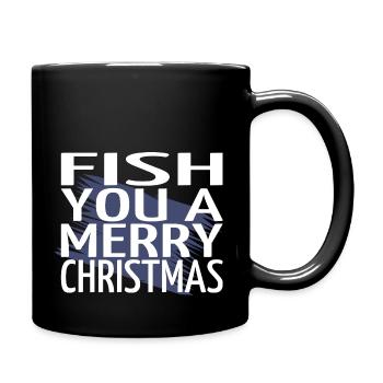 Pêche à la ligne Bateau de Noël Cadeau Ordinateur - Mug uni - noir - Droite