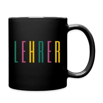 Lehrer - Schule, Beruf, Klassenzimmer - Tasse einfarbig - Schwarz - Rechts