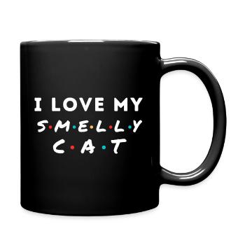 J’aime mon chat drôle Idée cadeau de propriétaire de chat - Mug uni - noir - Droite