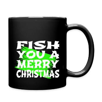 Christmas Funny Awkward Bedroom Santa Sayings - Full Colour Mug - black - Right