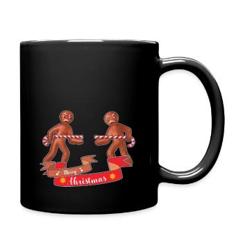 Gingerbread Merry Christmas - Full Colour Mug - black - Right
