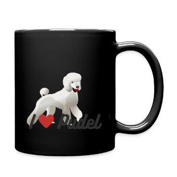 Ich liebe Pudel 2 - Tasse einfarbig - Schwarz - Rechts