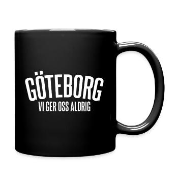 Göteborg Wir geben nie auf - Tasse einfarbig - Schwarz - Rechts