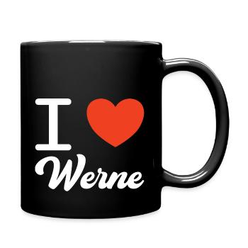 i love Bochum Werne - Tasse einfarbig - Schwarz - Rechts