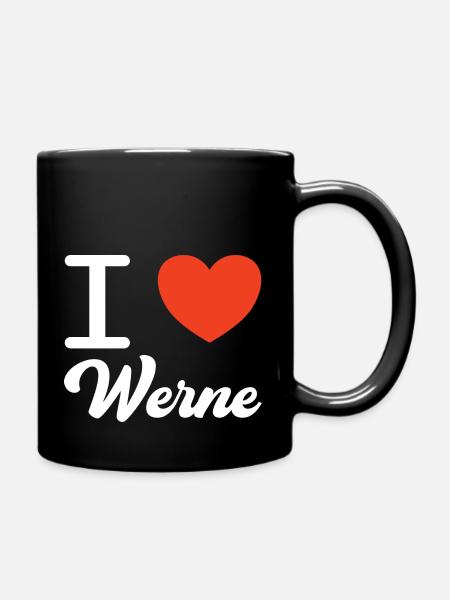 i love Bochum Werne - Tasse einfarbig - Schwarz