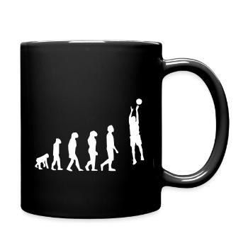 Basketball-Evolution - Tasse einfarbig - Schwarz - Rechts