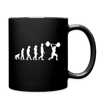 Haltérophilie évolution - Mug uni - noir - Droite