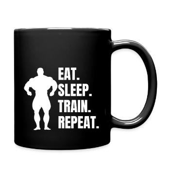 Fitness Strength Training Athletes Muscle Bodybuilders - Full Colour Mug - black - Right