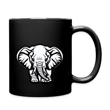 Little Elephant Cartoon Cute Adventure 19 - Full Colour Mug - black - Right