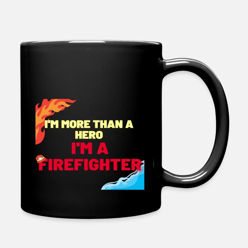 EIN FEUERWEHRMANN MEHR ALS EIN HELD - Tasse einfarbig - Schwarz