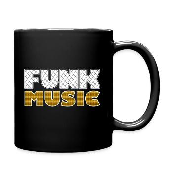 Funk Music Vintage - Tasse einfarbig - Schwarz - Rechts