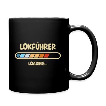 Lokführer loading - Tasse einfarbig - Schwarz - Rechts