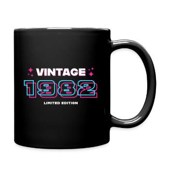 1982 Vintage Year Vintage Gift Idea Retro - Full Colour Mug - black - Right