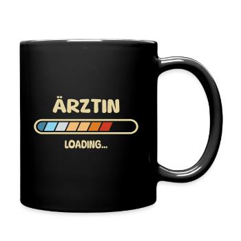 Ärztin Loading - Tasse einfarbig - Schwarz - Rechts