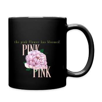 Die rosa Blume ist geblüht - Tasse einfarbig - Schwarz - Rechts