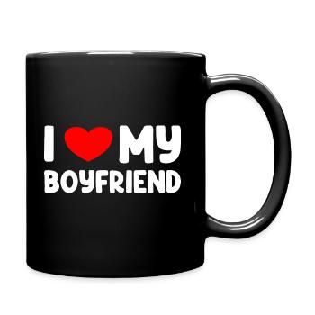 I Love My Boyfriend - Tasse einfarbig - Schwarz - Rechts