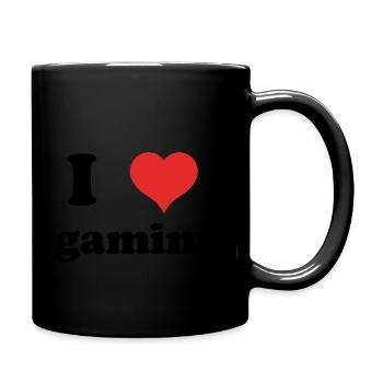 i love gaming - Tasse einfarbig - Schwarz - Rechts