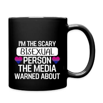 Bi Pride Month Bisexuell Herz Geschenk LGBTQ - Tasse einfarbig - Schwarz - Rechts