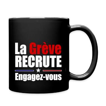 La grève recrute - Mug uni - noir - Droite