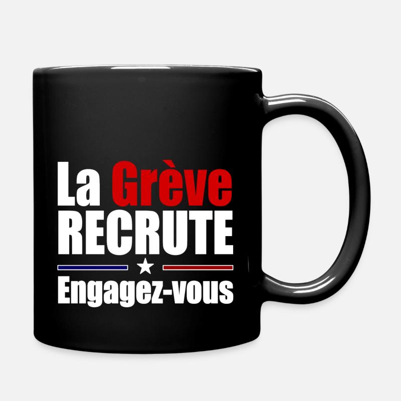 La grève recrute - Mug uni - noir