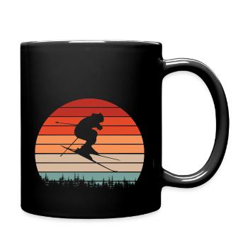 Ski ski ski motif pour skieurs - Mug uni - noir - Droite