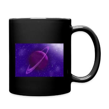 Planet Lila - Tasse einfarbig - Schwarz - Rechts